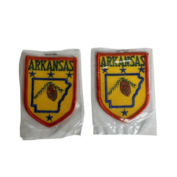 Vintage STATE OF ARKANSAS Patch Lot of 2 - Picture 1 of 5